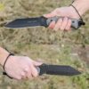 TOPS Knives Smoke Jumper, TPSJ626, TOPS Knives Smoke Jumper Clip Point Micarta Gray Knife (Black Stonewash) TPSJ626