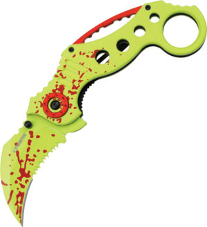 Z-Hunter Karambit A/O Linerlock Yellow (2.88″)