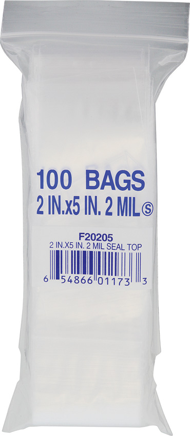 Recloseable Bags Bags 2 inch  X  5 inch Bags