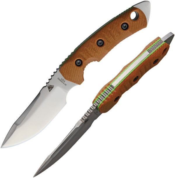 Fobos Knives Tier 1 Mini Green Liner Micarta (4")