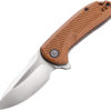 Durus Flipper Knife Brown G10 Handle