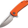 Durus Flipper Knife Orange G10 Handle