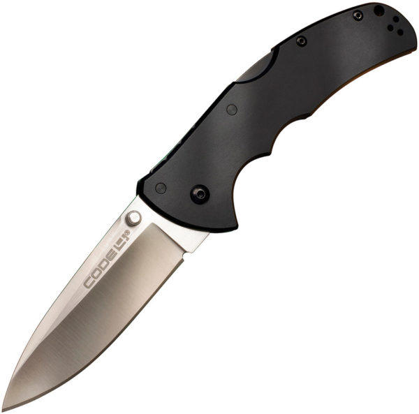 Cold Steel Code-4, CS 58PAS, Cold Steel Code-4 Spear Point Aluminum Gray Knife (Satin) CS 58PAS