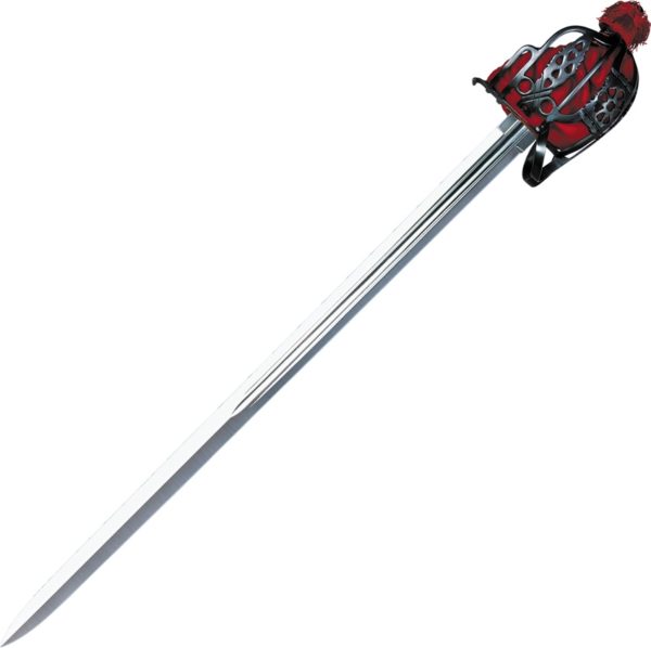 Cold Steel Scottish Broad, CS 88SB, Cold Steel Scottish Broad Leather/Wood Gray/Red Sword (Satin) CS 88SB