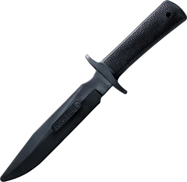 Cold Steel Military Classic Trainer, CS 92R14R1, Cold Steel Military Classic Trainer Clip Point Santoprene Black Knife (Black Stonewash) CS 92R14R1