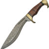 Damascus Kukri Stacked Leather (8")
