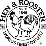 Hen & Rooster Paring Knife Black Ceramic (4")