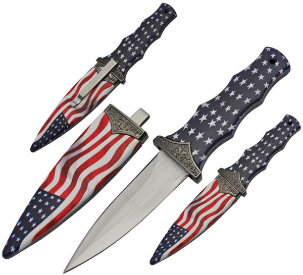 China Made Boot Knife American Flag (3.5")