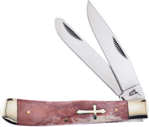 Frost Cutlery Trapper Brown Smooth Bone