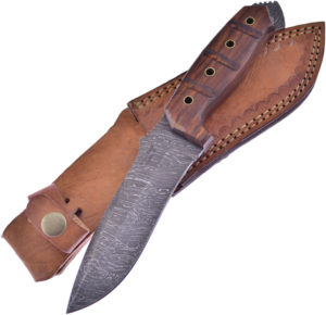 Frost Cutlery Skinner Damascus Rosewood (5″)
