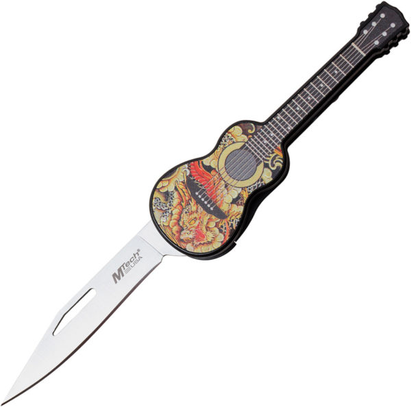 MTech Guitar Framelock ,MTech Guitar Framelock Knife Dragon (3.5")