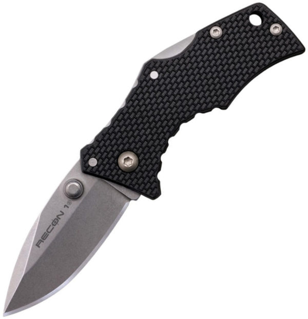 Cold Steel Micro Recon 1, CS 27DS, Cold Steel Micro Recon 1 Spear Point Polymer Knife Black(Stonewash) CS 27DS