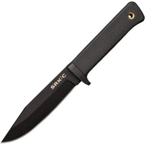 Cold Steel SRK Compact, CS 49LCKD, Cold Steel SRK Compact Clip Point Kray-Ex Black Knife (Black Stonewash) CS 49LCKD