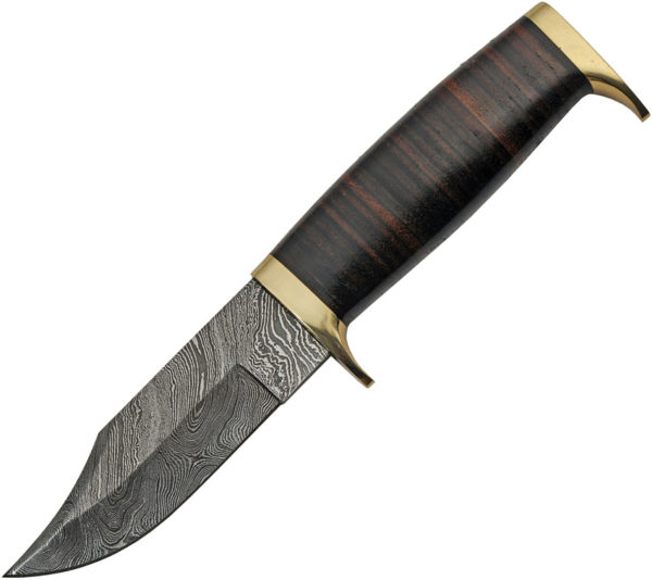 Damascus Leather Hunter (4.75")