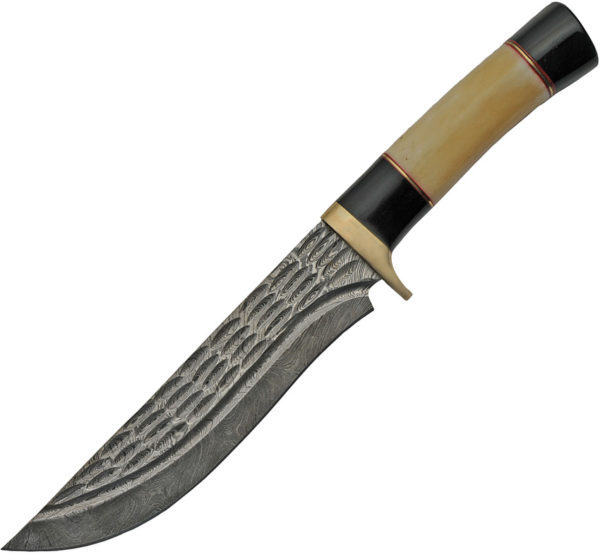 Damascus Camel Bone and Horn Hunter (7.25")
