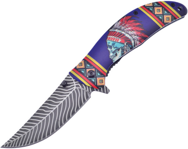 Frost Cutlery Linerlock A/O Blue (3.5")