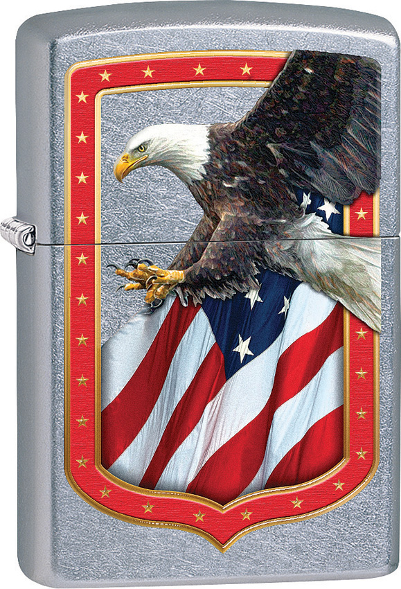 Zippo Eagle and Flag Border Lighter