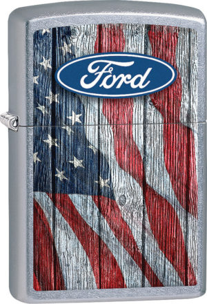 Zippo Ford Oval and Flag Lighter