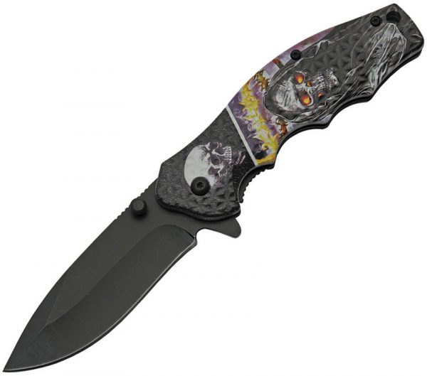 China Made Skull Linerlock A/O (3.25")