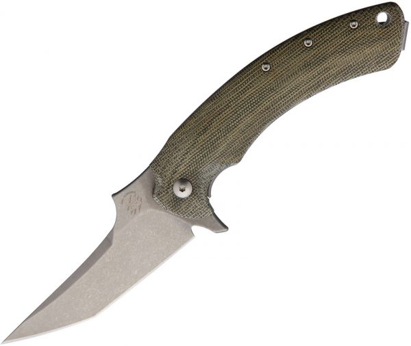Fox Geco Knife , Fox Geco Knife Green Micarta (3.25")
