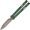 EOS Serpent Butterfly Knife Green (4")