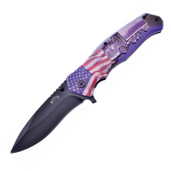 Frost Cutlery Flag/Truck Linerlock A/O (4")