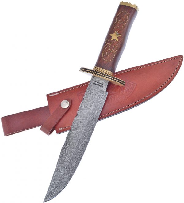 Frost Cutlery Bowie Damascus Walnut (8.5")