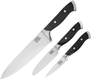Chicago Cutlery Halsted (3-pc) Cutlery, Ergonomic Handles and Sharp Stainless Steel Professional Chef Cutlery Set