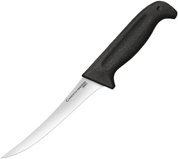 Cold Steel Commercial Series Stiff Boning, CS 20VBCFZ, Cold Steel Commercial Series Stiff Boning Trailing Point Polymer Knife Black(Satin) CS 20VBCFZ