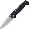 Cold Steel SR1 Lite Tri-Ad, CS 62K1, Cold Steel SR1 Lite Tri-Ad Drop Point Griv-Ex Black Knife (Satin) CS 62K1