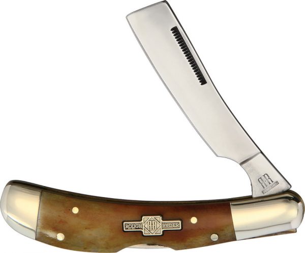 Rough Rider Lockback Razor Smooth Amber (2.5")