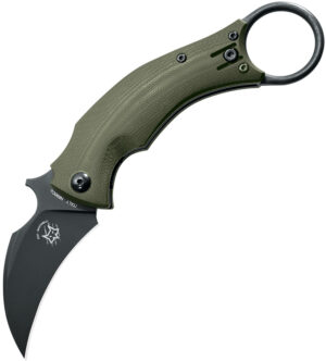 Fox BlackBird Karambit Knife OD Green (2.5″)