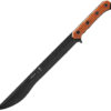 TOPS Knives CUMA Kage, TPKAGE01, TOPS Knives CUMA Kage Kukri Point Micart Tan Knife (Black Stonewash) TPKAGE01