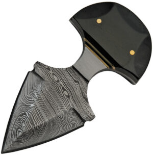 Damascus Black Widow Push Dagger