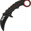 China Made Red Shrub Karambit Linerlock (3")