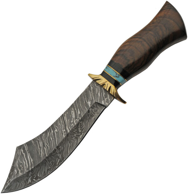 Damascus Scimitar Bowie (7")