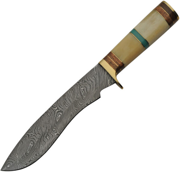 Damascus Turquoise Hunter (8")