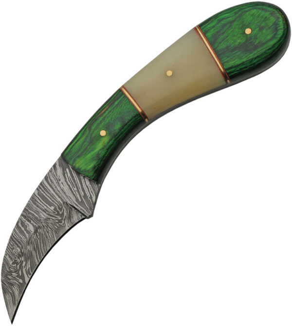 Damascus Hook Hunter Green (2.5")