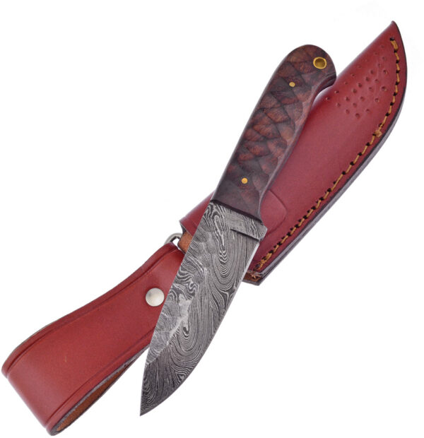 Frost Cutlery Fixed Blade Chiseled Winewood (4")