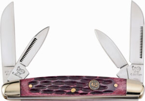 Hen & Rooster Seven Piece Kitchen Set Pink ABS Knife Set - Satin