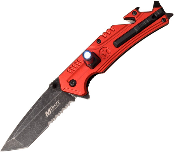 MTech Linerlock A/O Knife Red (3.25")