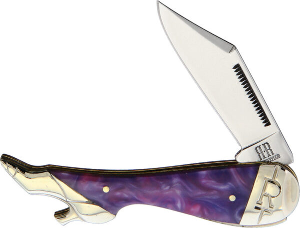 Rough Ryder Leg Knife Purple Swirl
