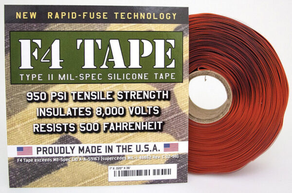 Rescue Tape F4 Mil-Spec Silicone Tape Red Rescue Tape F4 Mil-Spec Silicone Tape Red