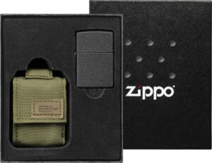 Zippo Lighter with MOLLE Green Pouch