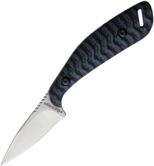 Fox Edge Neck Knife Black/Blue G10 (2″)