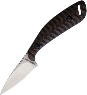 Fox Edge Neck Knife Black/Brown G10 (2″)