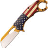 MTech Linerlock A/O Knife Flag (2.5")