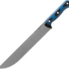 TOPS Knives Dicer 10 Slicer, TPDCR1001, TOPS Knives Dicer 10 Slicer Drop Point G10 Blue/Black Knife (Gray Stonewash) TPDCR1001