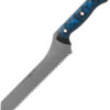 TOPS Knives Dicer 7 Bread, TPDCR71, TOPS Knives Dicer 7 Bread Sheepsfoot G10 Blue/Black Knife (Gray Stonewash) TPDCR71