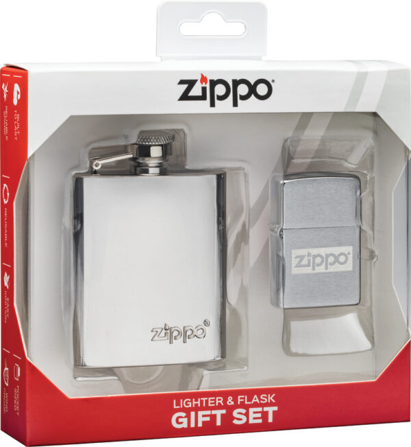 Zippo Lighter and Flask Gift Set